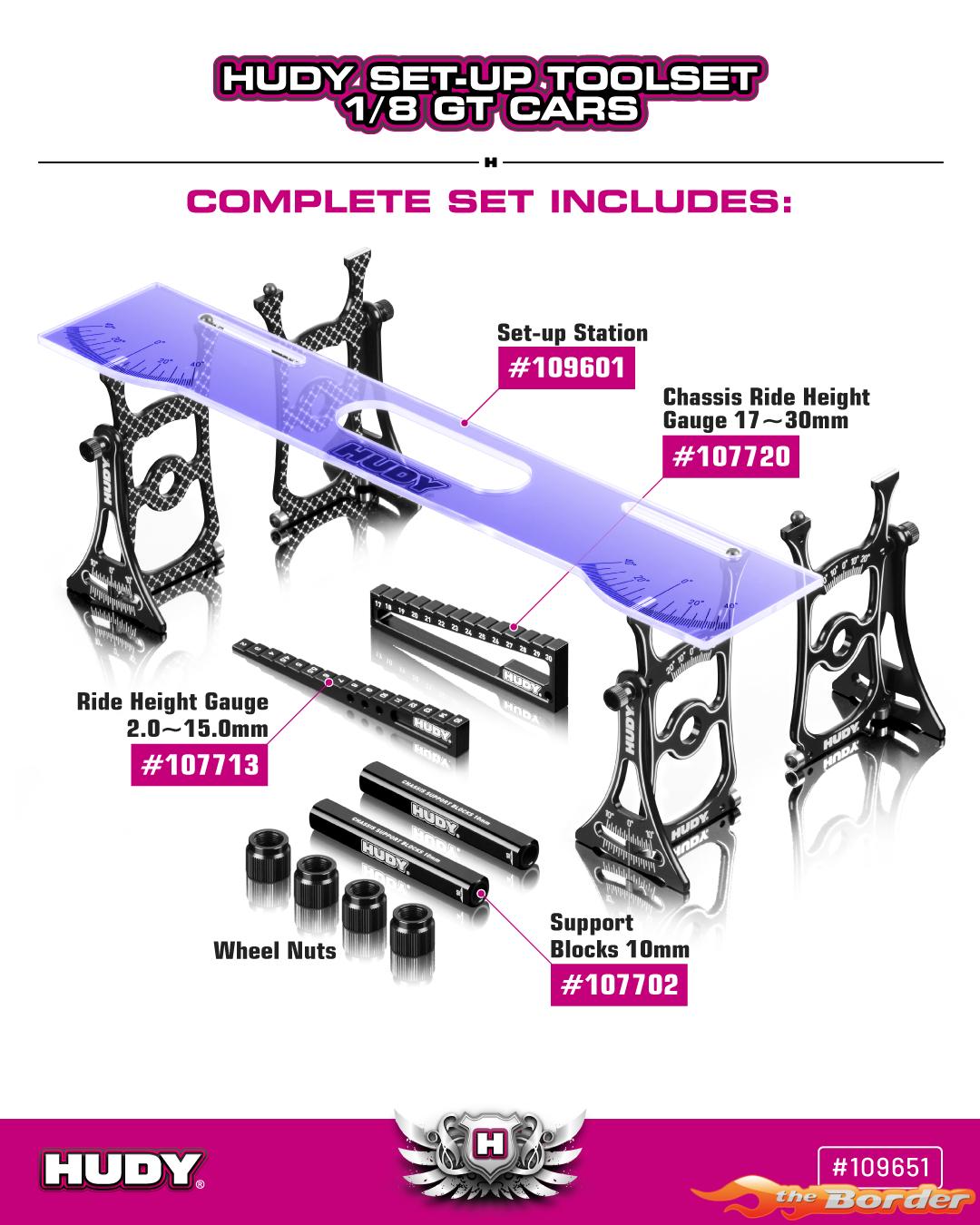 Hudy Set-Up Station & Set-Up Tools + Carrying Bag For 1/8 GT 109651 - Afbeelding 7