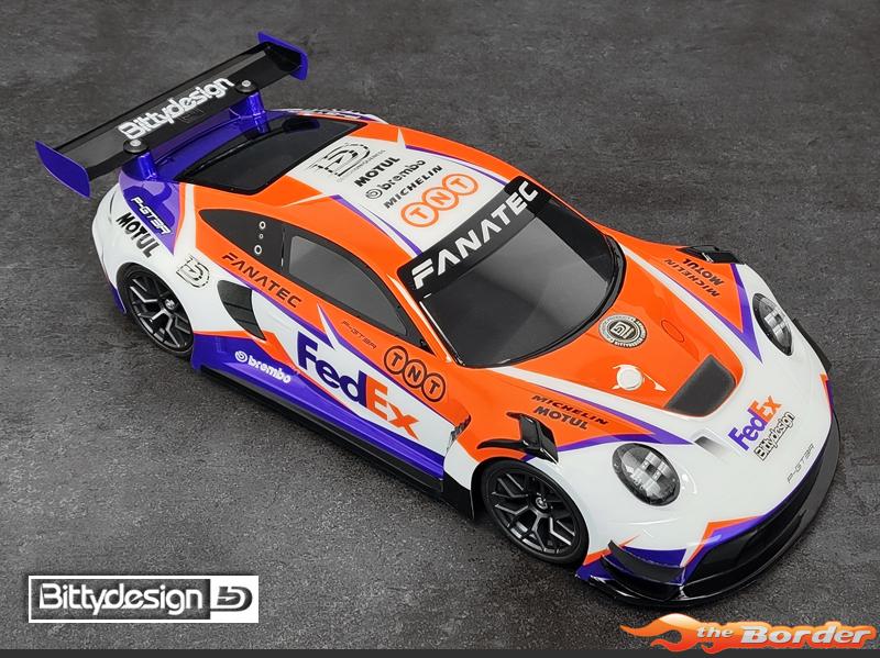 BittyDesign P-GT3R 1/10 GT Clear Body 190mm BD-GT-190PGT3R - Afbeelding 12