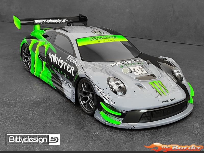 BittyDesign P-GT3R 1/10 GT Clear Body 190mm BD-GT-190PGT3R - Afbeelding 6