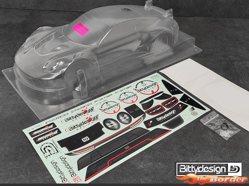 BittyDesign P-GT3R 1/10 GT Clear Body 190mm BD-GT-190PGT3R - Afbeelding 11