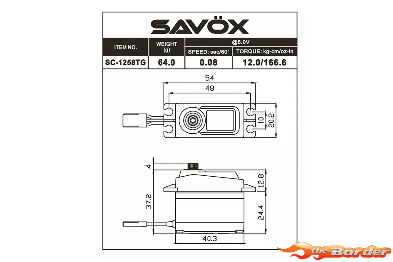 Savox SC-1213SG+ High Voltage Coreless Steel Gear Digital Servo (42kg/0.14s) - Afbeelding 3