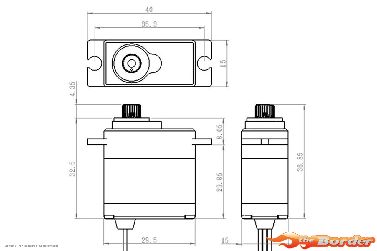 Savox SW-1250MG Mini Servo Waterproof (Traxxas 2080 vervanger) (8kg/0.10s) Digital - Afbeelding 5