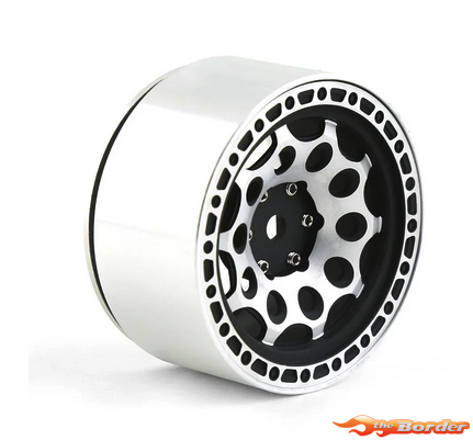 BRP 2.2" Alum CNC Black Silver (4) Wheels Beadlock W22007 - Afbeelding 3