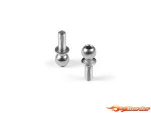 XRAY Hard Steel Ball End 5.4mm With Thread 8mm - Nickel Coated (2) 362658
