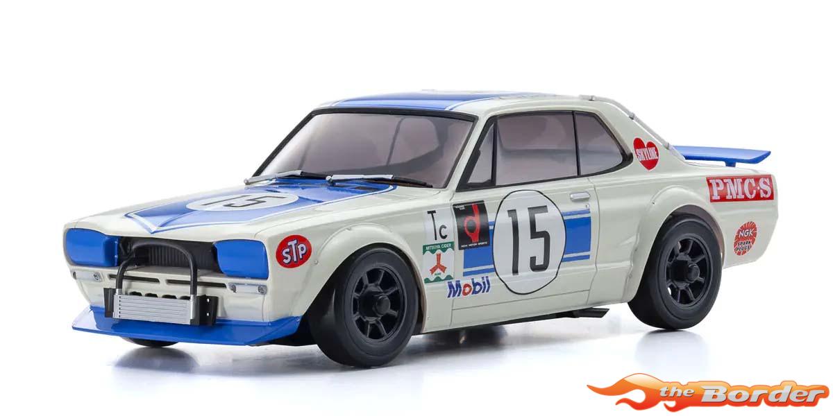 Kyosho Mini-Z AWD Skyline 2000GT-R KPGC10 Racing'72 Blue No.15 32643BL - Afbeelding 5