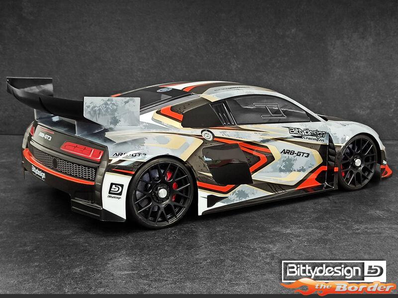 BittyDesign AR8-GT3 1/8 GT clear body 325mm (SWB) 1mm thick - Afbeelding 6