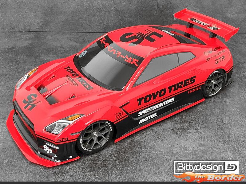 BittyDesign GTR 1/8 clear body for ARRMA Vendetta/Infraction Mega 1mm - Afbeelding 4