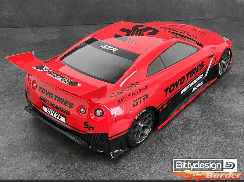 BittyDesign GTR 1/8 clear body for ARRMA Vendetta/Infraction Mega 1mm - Afbeelding 5