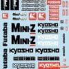 Kyosho Mini-Z  Logo Sticker Sheet BRPD1046 - Afbeelding 2