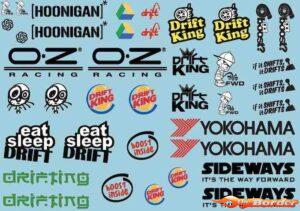 Drift Brands 2 Decal Sheet for 1-10 BRPD1060