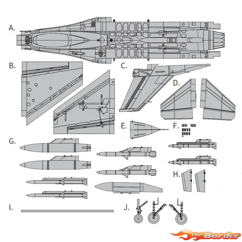 FMS F-16 Fighting Falcon PNP - Grey FMS146-GY - Afbeelding 3
