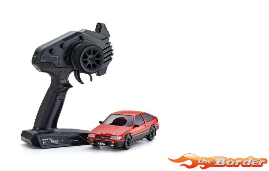 Kyosho Mini-Z AWD Toyota Corolla Levin Red -Black AE86 32641RBK - Afbeelding 3