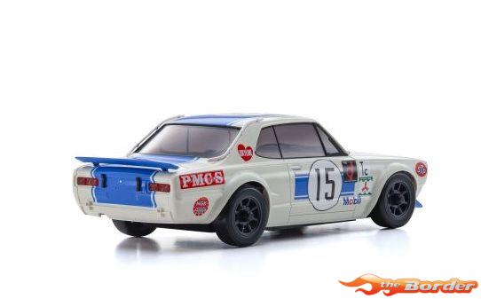 Kyosho Mini-Z AWD Skyline 2000GT-R KPGC10 Racing'72 Blue No.15 32643BL - Afbeelding 6