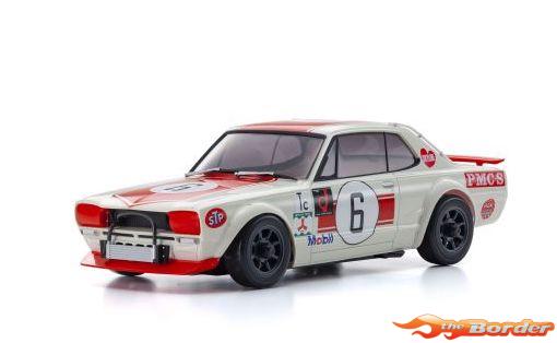 Kyosho Mini-Z AWD Skyline 2000GT-R KPGC10 Racing'72 Red No.6 32643R - Afbeelding 3