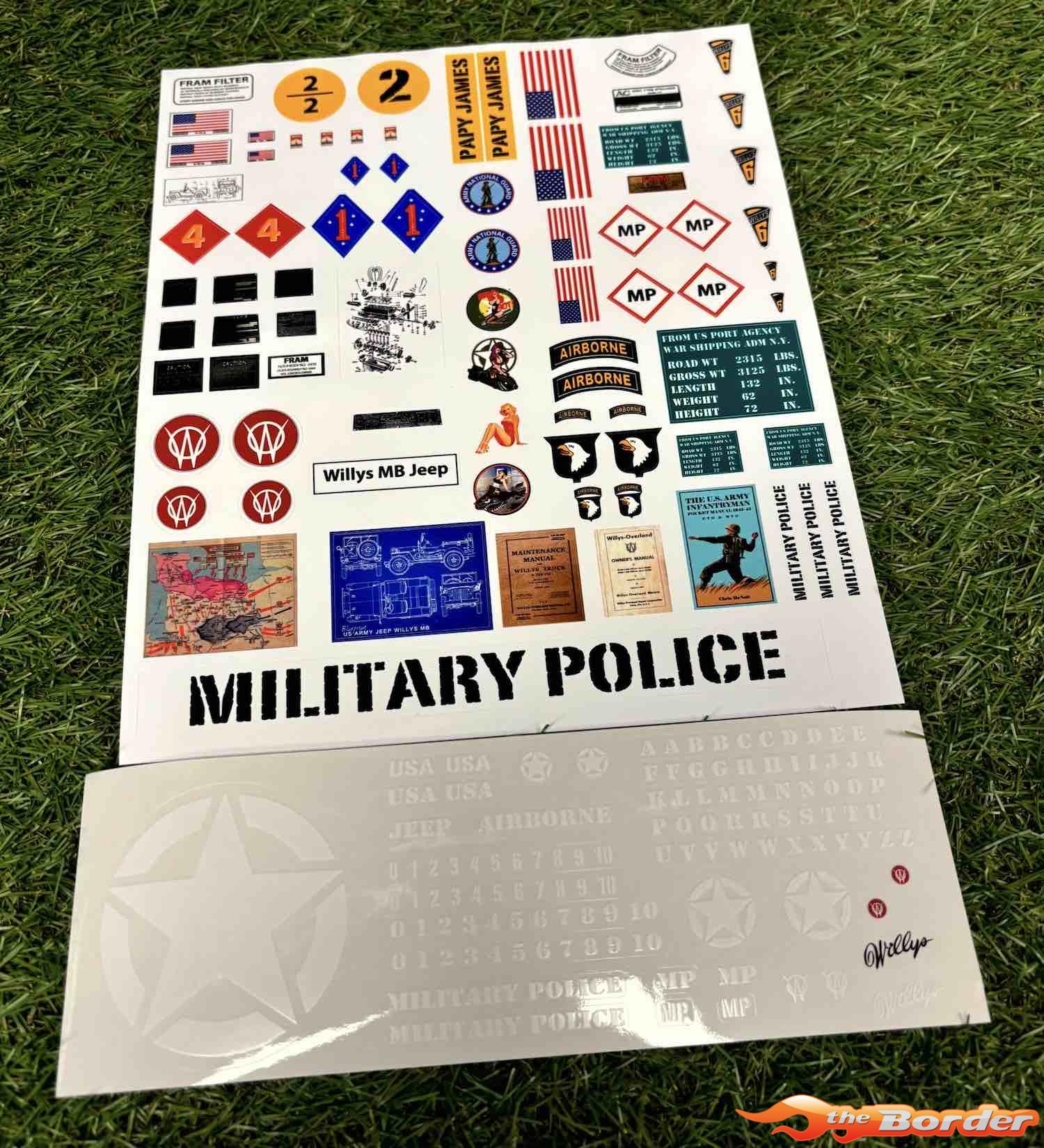 Stickervel voor Willys 1/6 BRPD1553