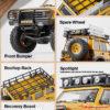 FMS FCX24M 1/24 Land Rover Defender 90 Crawler RTR Kit Camel Trophy FMS12491RTR-YL - Afbeelding 9