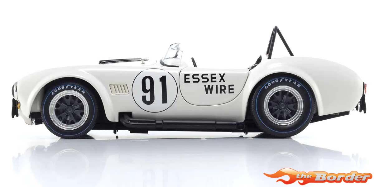 Kyosho 1:18 Shelby Cobra 427 S/C Spider Essex Wire Bridgehampton 1965 Nr.91 8047EW - Afbeelding 3