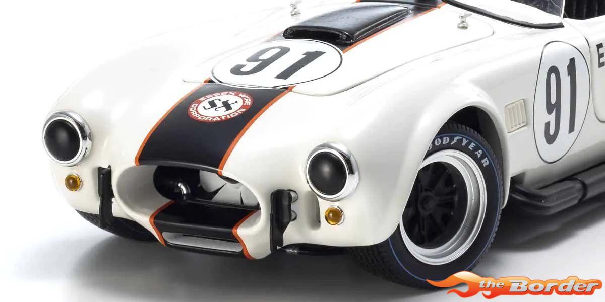Kyosho 1:18 Shelby Cobra 427 S/C Spider Essex Wire Bridgehampton 1965 Nr.91 8047EW - Afbeelding 4