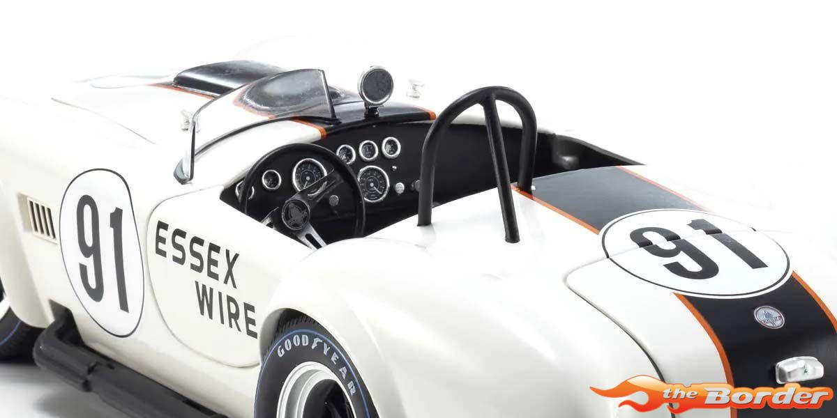 Kyosho 1:18 Shelby Cobra 427 S/C Spider Essex Wire Bridgehampton 1965 Nr.91 8047EW - Afbeelding 5