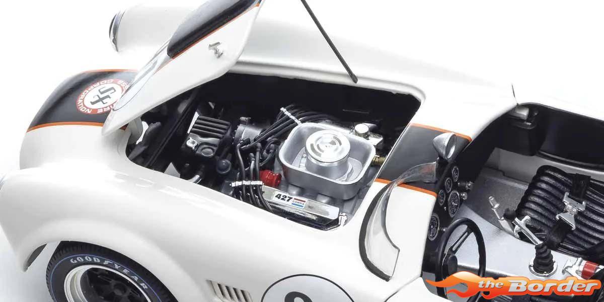 Kyosho 1:18 Shelby Cobra 427 S/C Spider Essex Wire Bridgehampton 1965 Nr.91 8047EW - Afbeelding 6