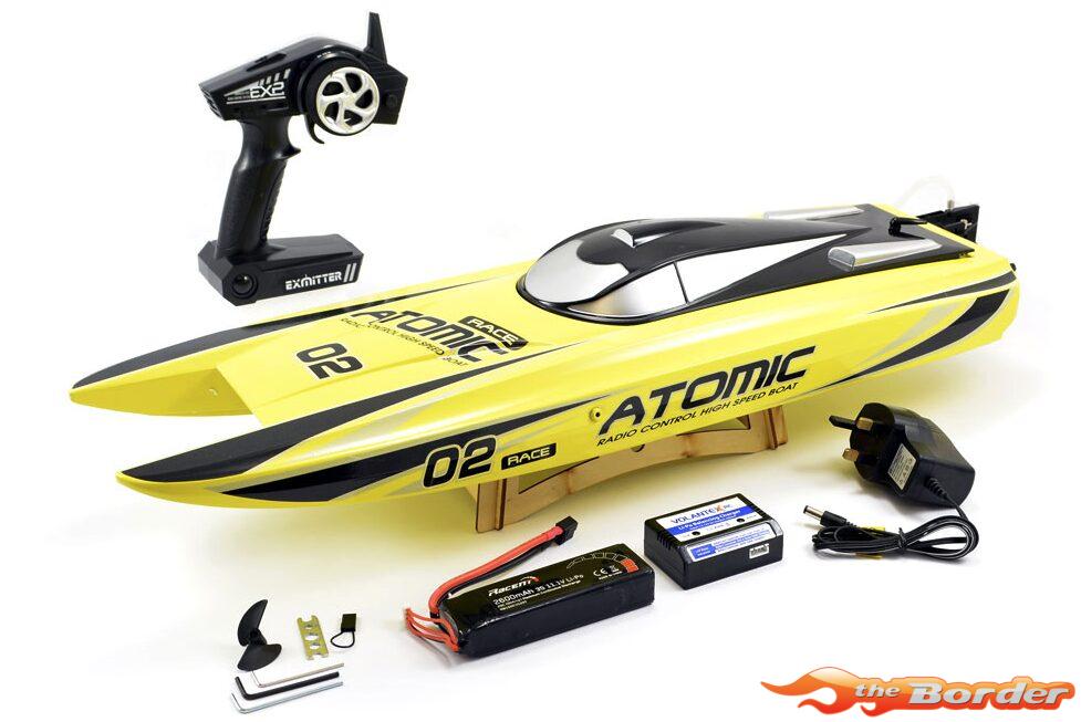 Volantex Racent Atomic 70cm Brushless Racing Boat RTR Geel compleet met lipo accu en lader V792-4YCE