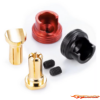 BRP 4.0mm Low Profile Bullet Connector with Heat Sink Black/Red BRP002 - Afbeelding 2