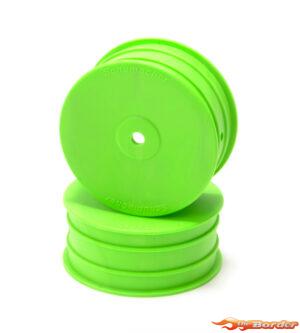 Schumacher Wheel Hex Front 4WD Green (2) U8688