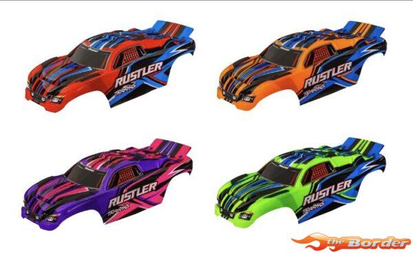 Traxxas Clipless Body Painted Rustler 2WD 3734