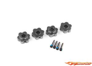 Traxxas Wheel Hubs Hex Alum. Gray (4) 8956-GRAY