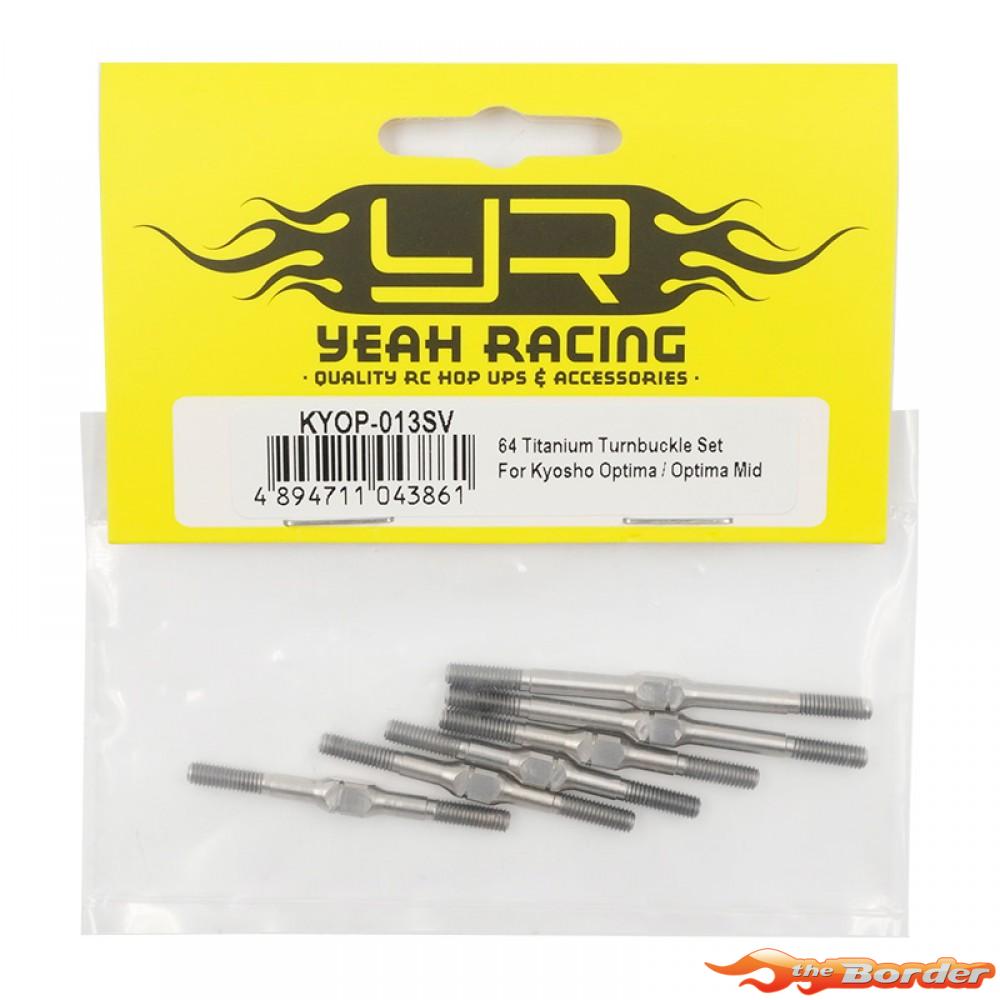 Yeah Racing 64 Titanium Turnbuckle Set for Kyosho Optima / Optima Mid KYOP-013SV - Afbeelding 3