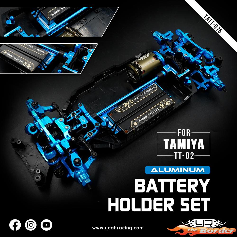 Yeah Racing Alu Short Battery Holder For Tamiya TT-02 TATT-075BU - Afbeelding 3