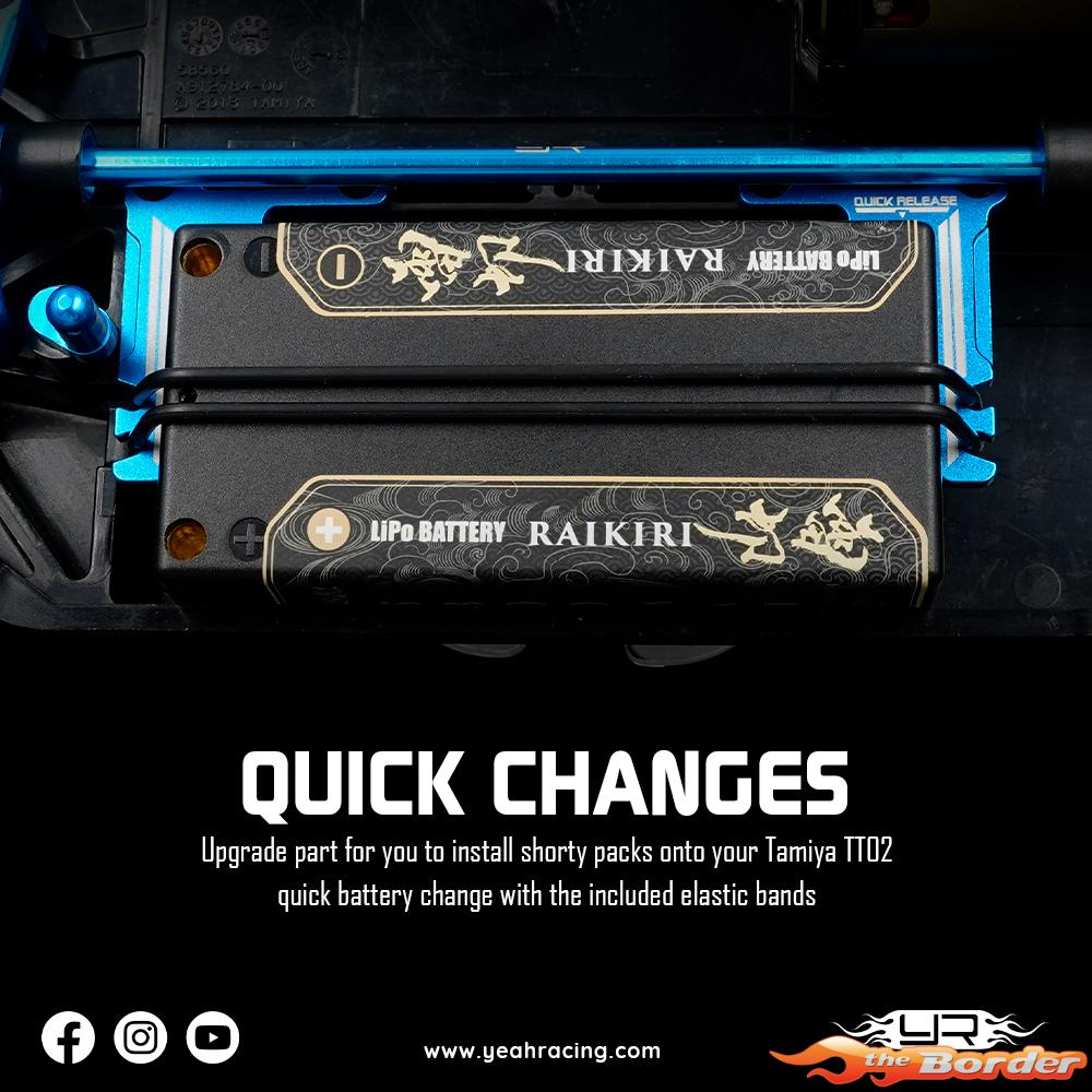 Yeah Racing Alu Short Battery Holder For Tamiya TT-02 TATT-075BU - Afbeelding 7