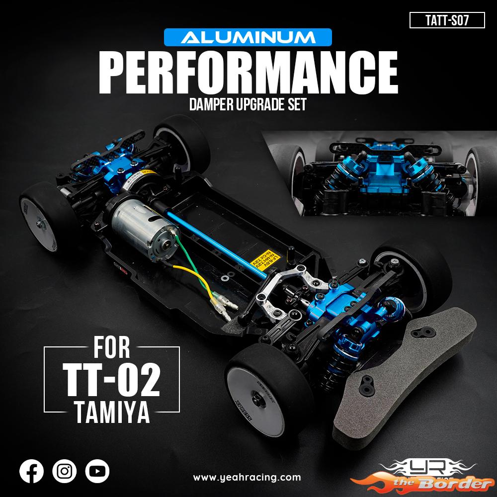 Yeah Racing Aluminium Performance Damper Upgrade Set for Tamiya TT-02 TATT-S07BU - Afbeelding 6