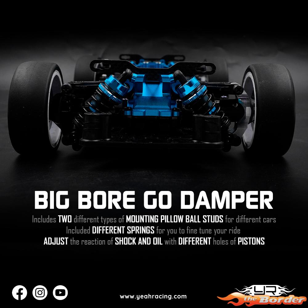 Yeah Racing Aluminium Performance Damper Upgrade Set for Tamiya TT-02 TATT-S07BU - Afbeelding 7