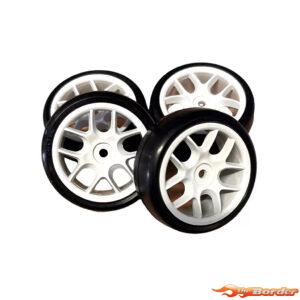 RIDE 1/10 Touring Car Tyres Slick Belted Preglued TR09 RI-36086