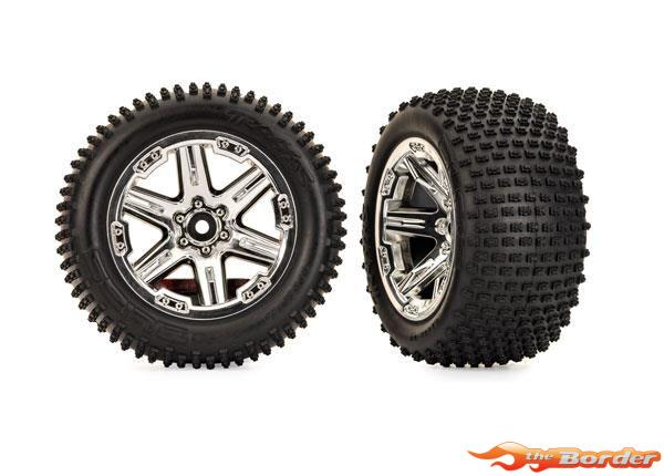 Traxxas Tires Preglued 2WD Rear for Rustler/Stampede 3779X