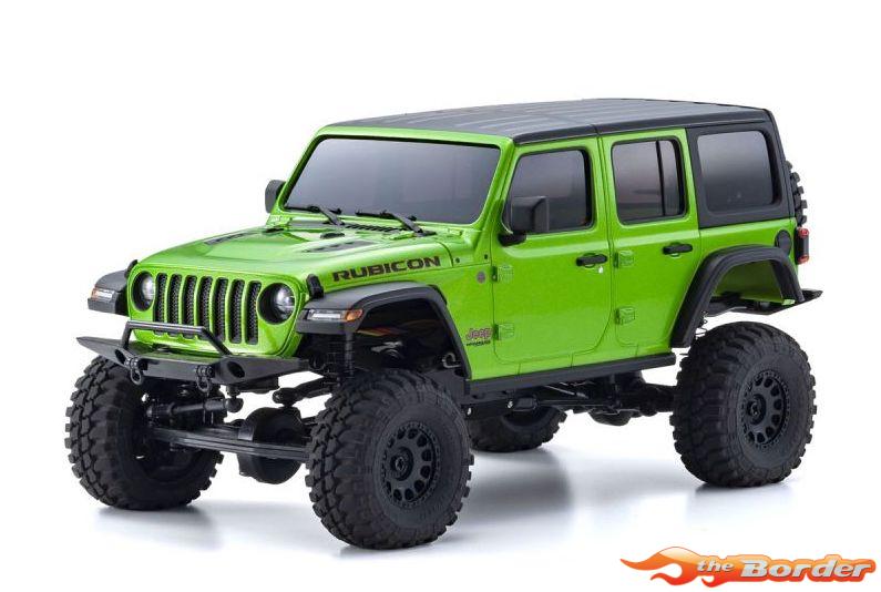 Kyosho Mini-Z 4x4 MX-01 Jeep Wrangler Unlimited Rubicon Green 32536GR Free Batt. - Afbeelding 3