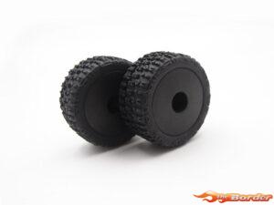 Carisma RC - GT24TR/T Black Wheels & Pre-mounted Tyres 2pcs CA-15698