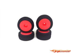Carisma RC - GT24B MINI PINS RALLY TIRES SET MOUNTED (ORANGE) CA-15748