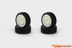 Carisma RC - GT24 - Mitsubishi Lancer Evo IV WRC - Wheel - Tire - Set 4Pcs CA-16420