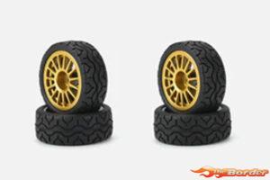 Carisma RC - GT24 - Subaru Sti-9 Wheel - Tire - Set 4Pcs CA-16433