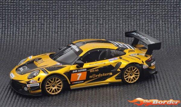 GL Racing Mini-Z Body Porsche GT3 No.7 Gold