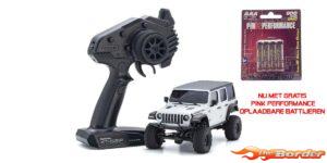 Kyosho Mini-Z 4x4 MX-01 Jeep Wrangler Unlimited Rubicon White 32536W Free Batt.