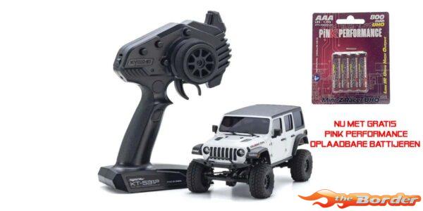 Kyosho Mini-Z 4x4 MX-01 Jeep Wrangler Unlimited Rubicon White 32536W Free Batt.