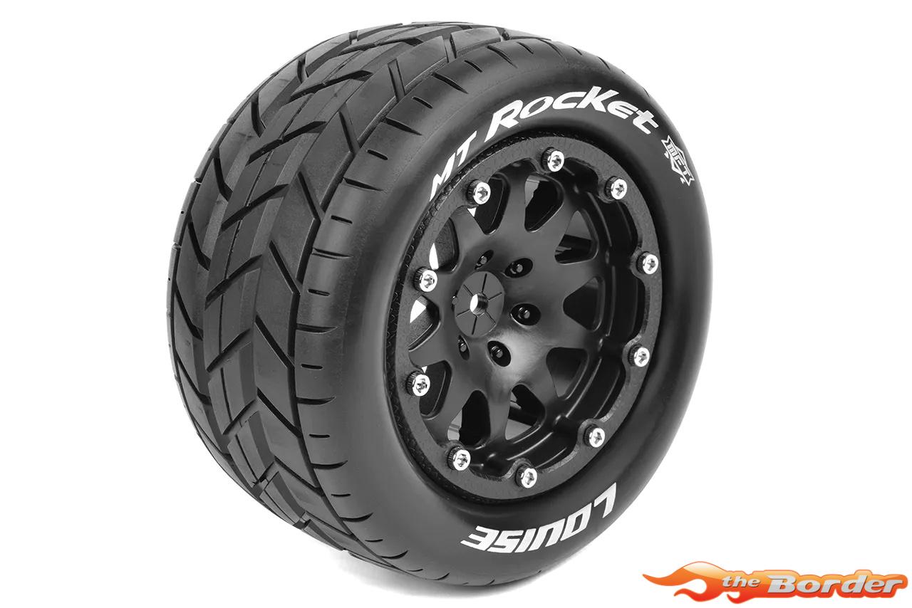 LouiseRC MT-Rocket MFT 2WD Front Tire Soft - 0 Offset Beadlock - Black LR-T3307SB