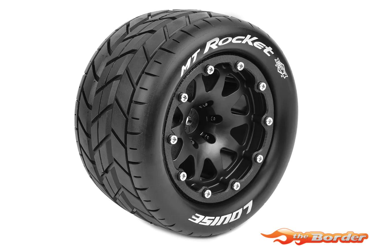 LouiseRC MT-Rocket MFT 2WD Rear/4x4 Front&Rear Tire Soft - 1/2 Offset Beadlock - Black LR-T3307SBH - Afbeelding 3