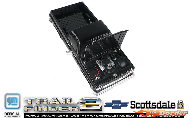 RC4WD Trail Finder 2 LWB RTR w/Chevrolet K10 Scottsdale Hard Bodyset (Black) RC4ZRTR0067 - Afbeelding 8
