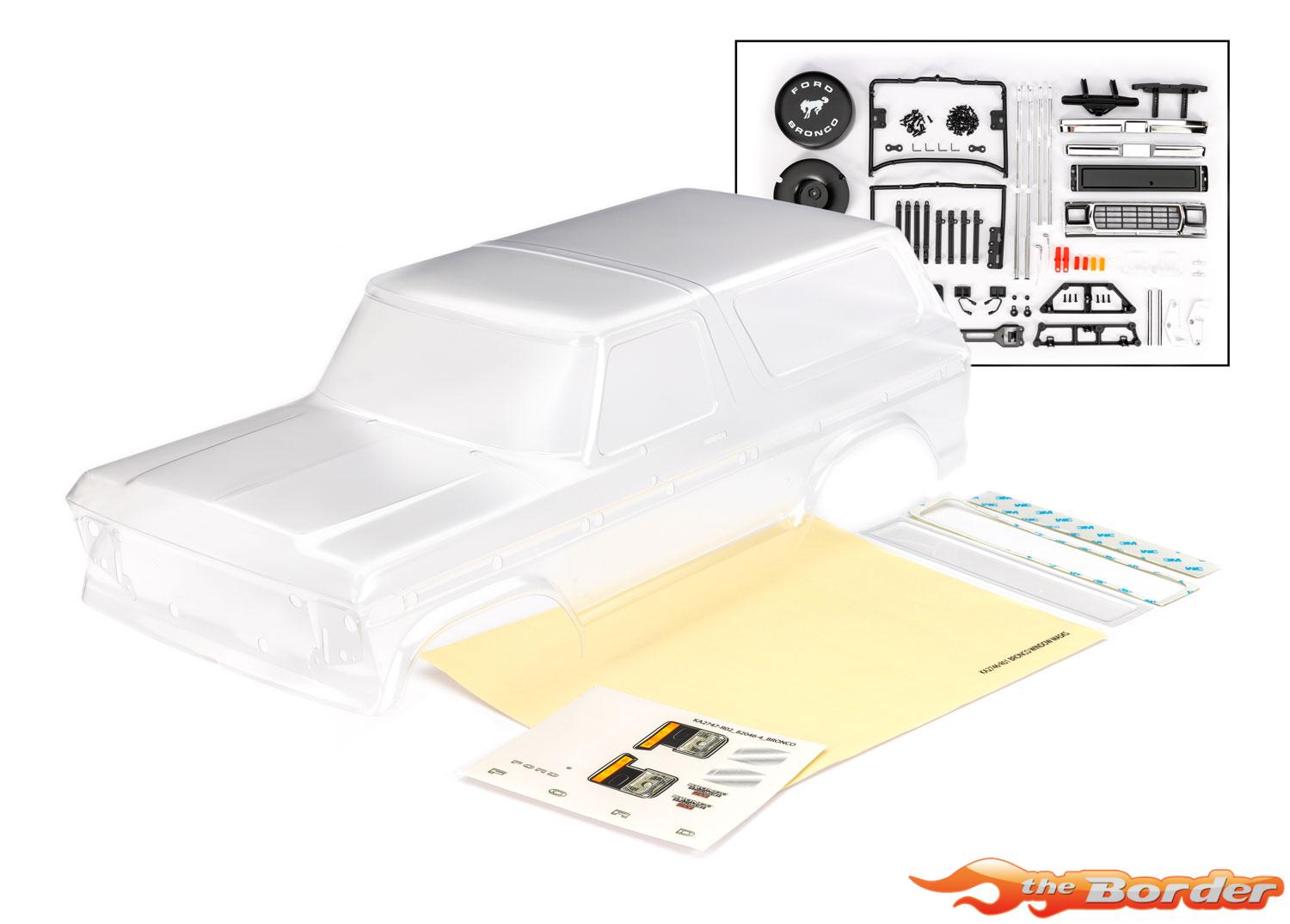 Traxxas Body Ford Bronco (1979) Clear (Clipless, Complete with plastic) 9240