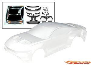 Traxxas Body, Ford Mustang (clear, trimmed, requires painting)/ decal sheet 10511