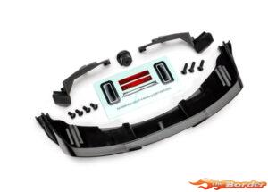 Traxxas Diffuser, rear/ retainer/ body supports (left & right) (fits #10511 body) 10513